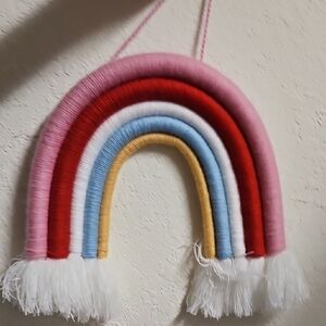 Kids Pink & Red Rainbow Wall Hanging - Brand